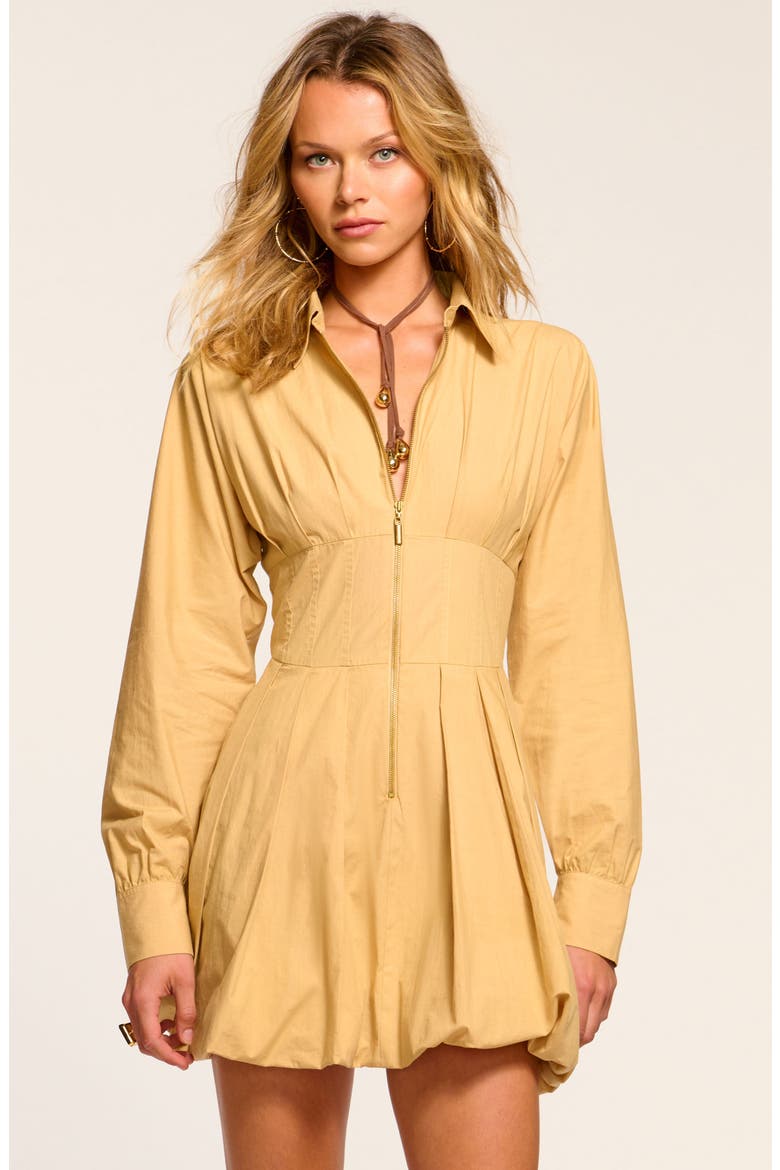 Naira Long Sleeve Shirtdress, Alternate, color, BURLAP