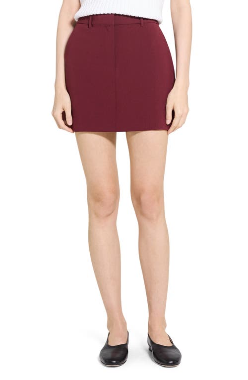 Theory Mini Trouser Skirt In Red