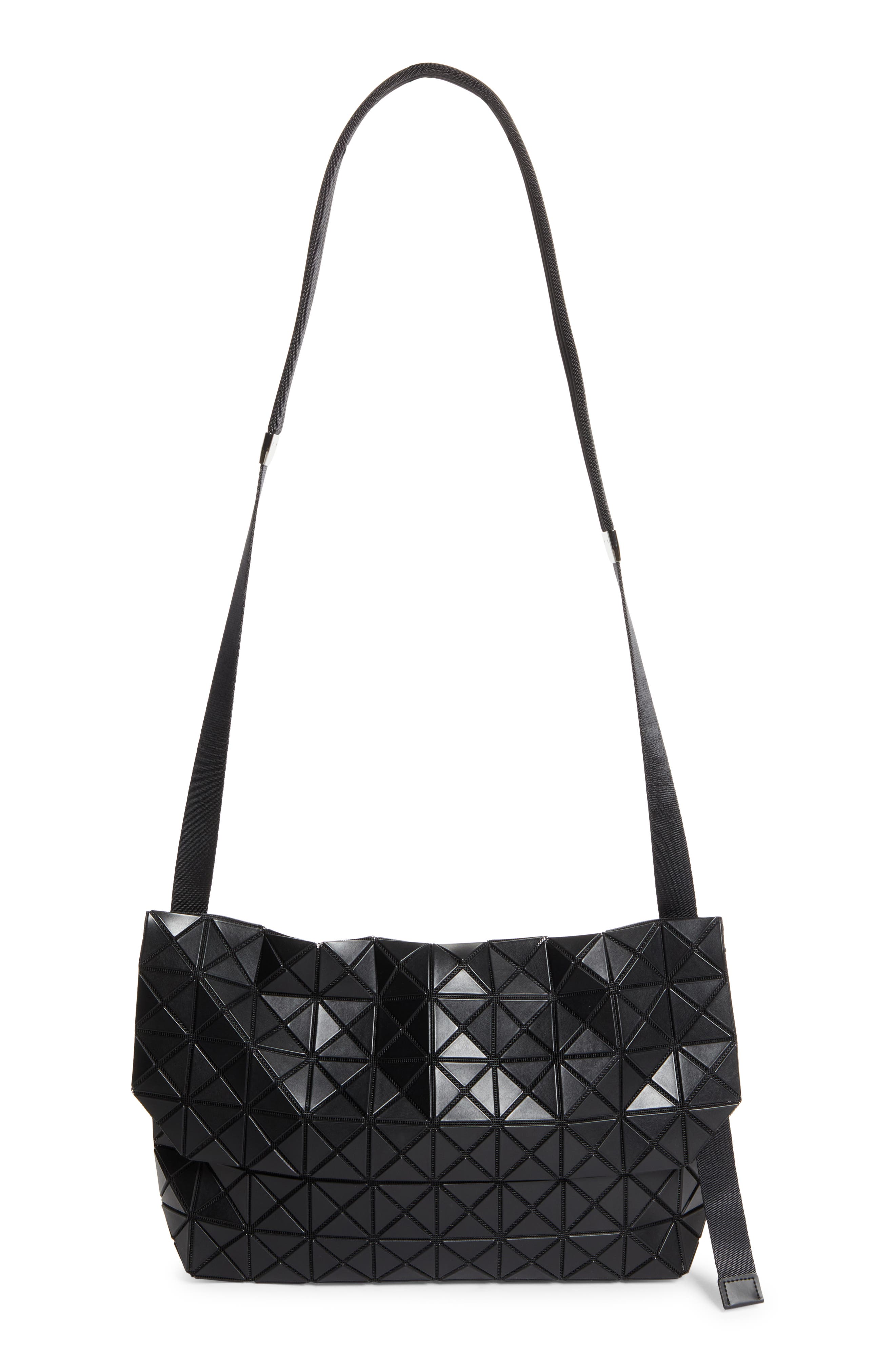 Bao Bao Issey Miyake Prism Sac Crossbody Bag, Main, color, Matte Black