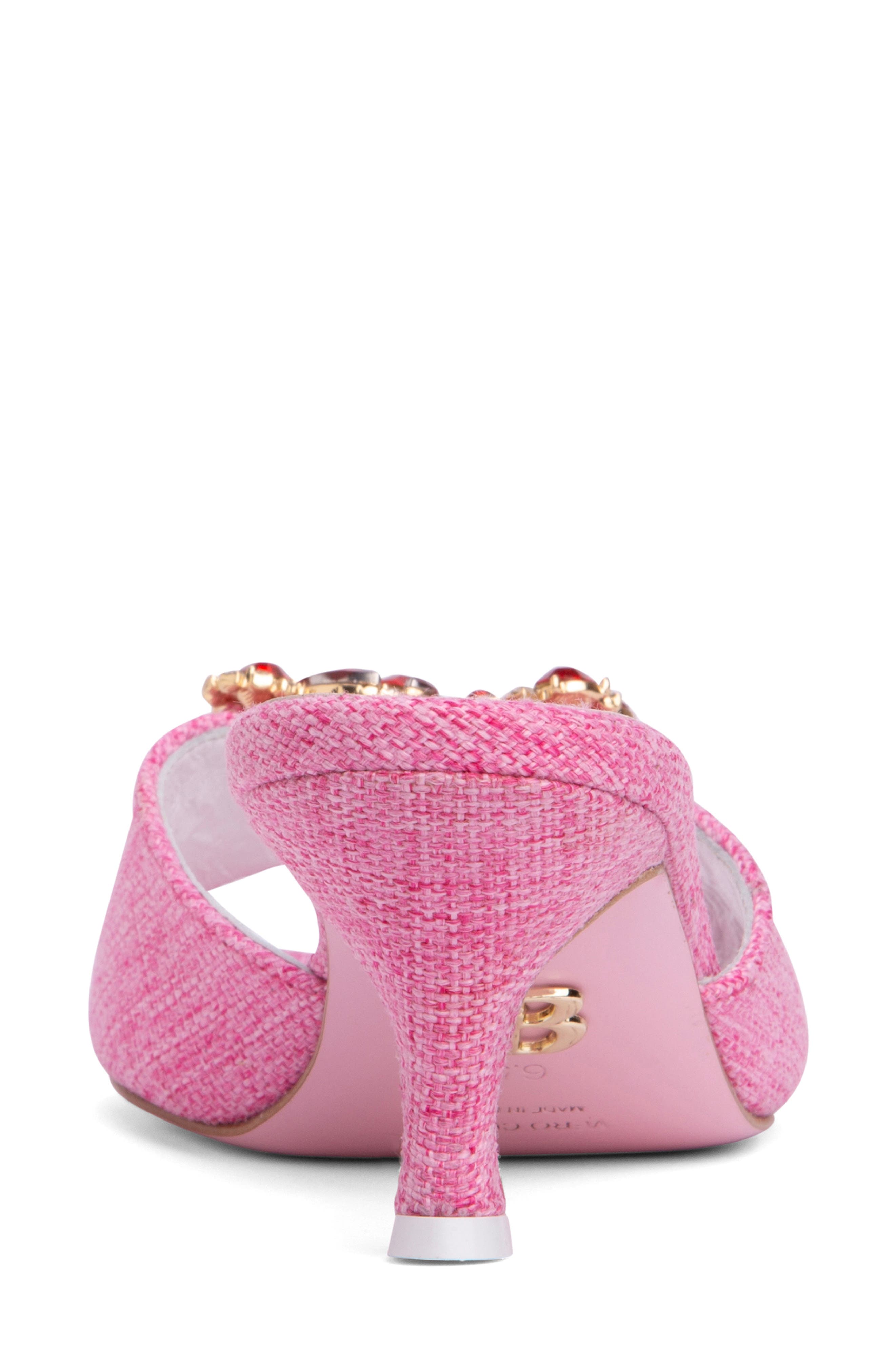 BEAUTIISOLES Eden Kitten Heel Slide Sandal, Alternate, color, Pink