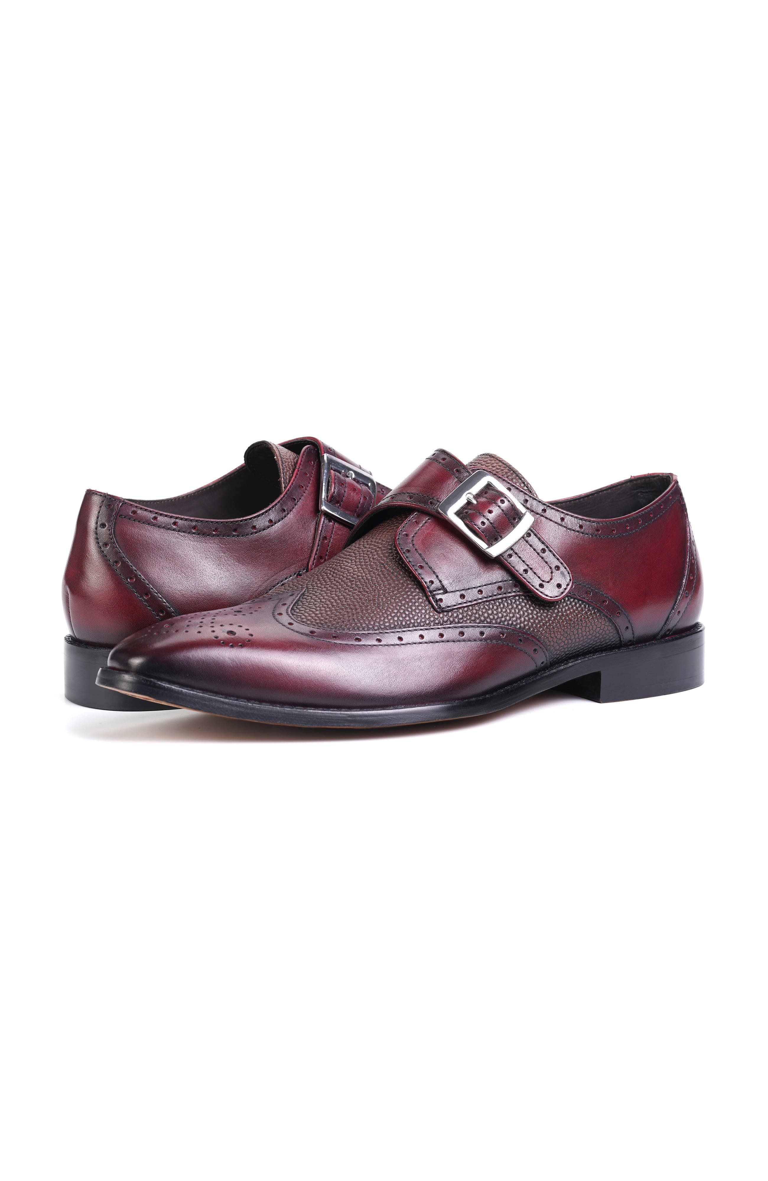 Delano One Single Monk, Alternate, color, Burnished Oxblood