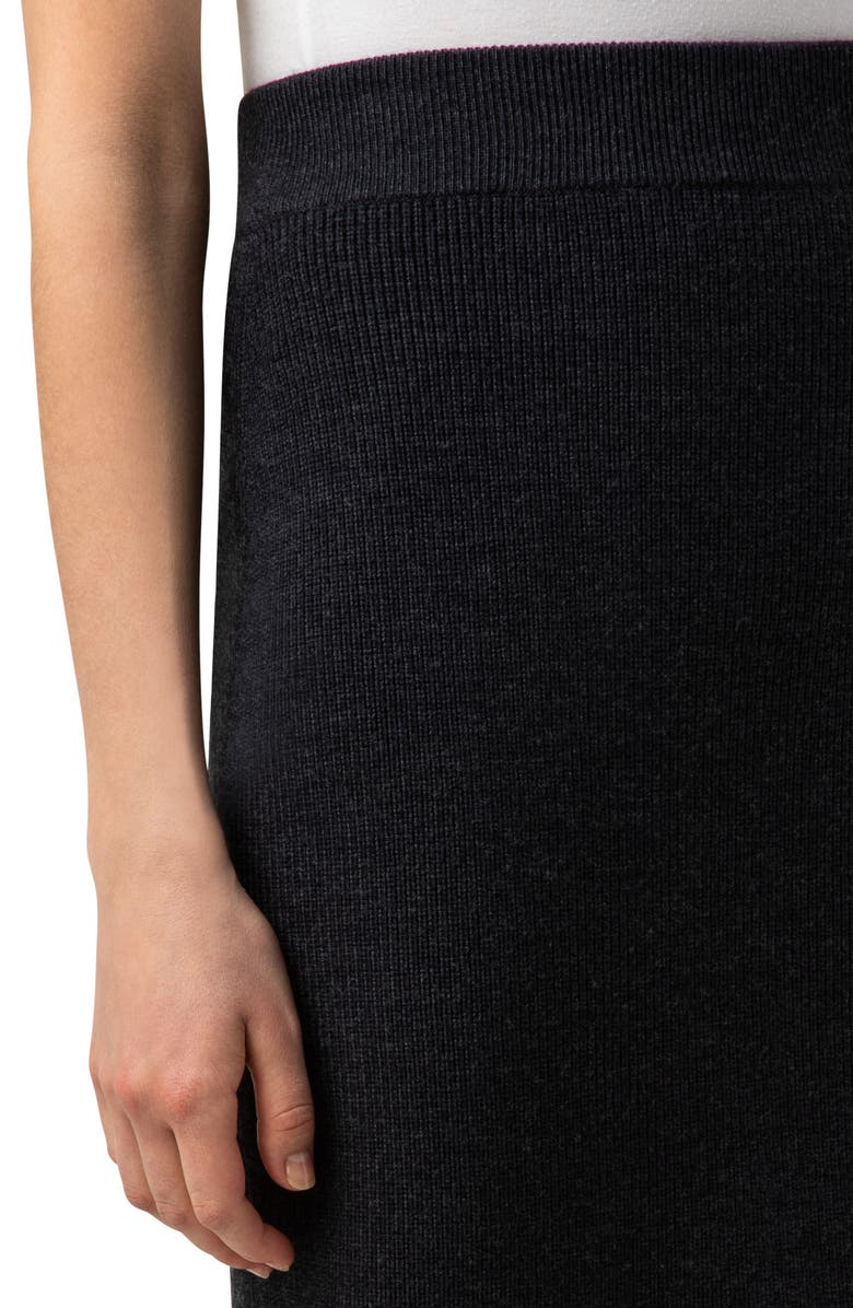Akris Wool Rib Sweater Skirt, Alternate, color,