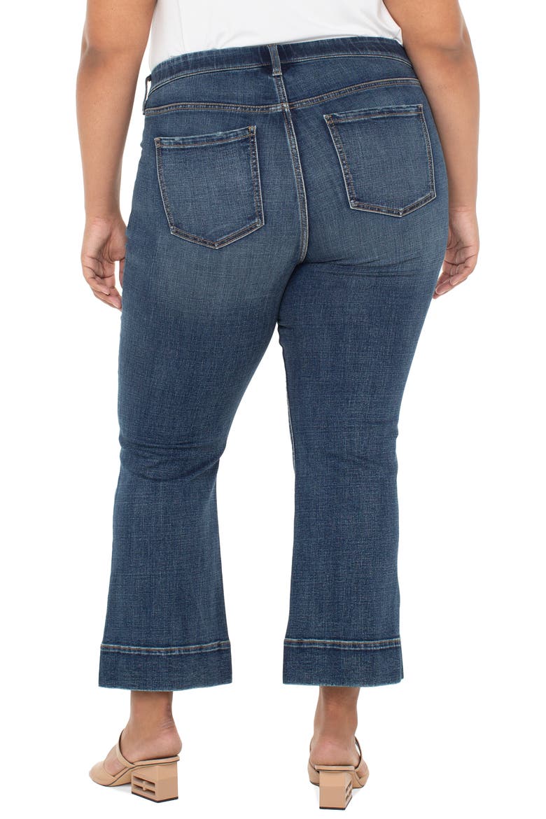Gia Glider Pull-On Crop Flare Jeans, Alternate, color, AMANA