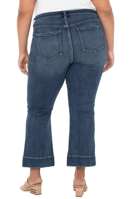 Liverpool Los Angeles Gia Glider Pull-on Crop Flare Jeans In Blue
