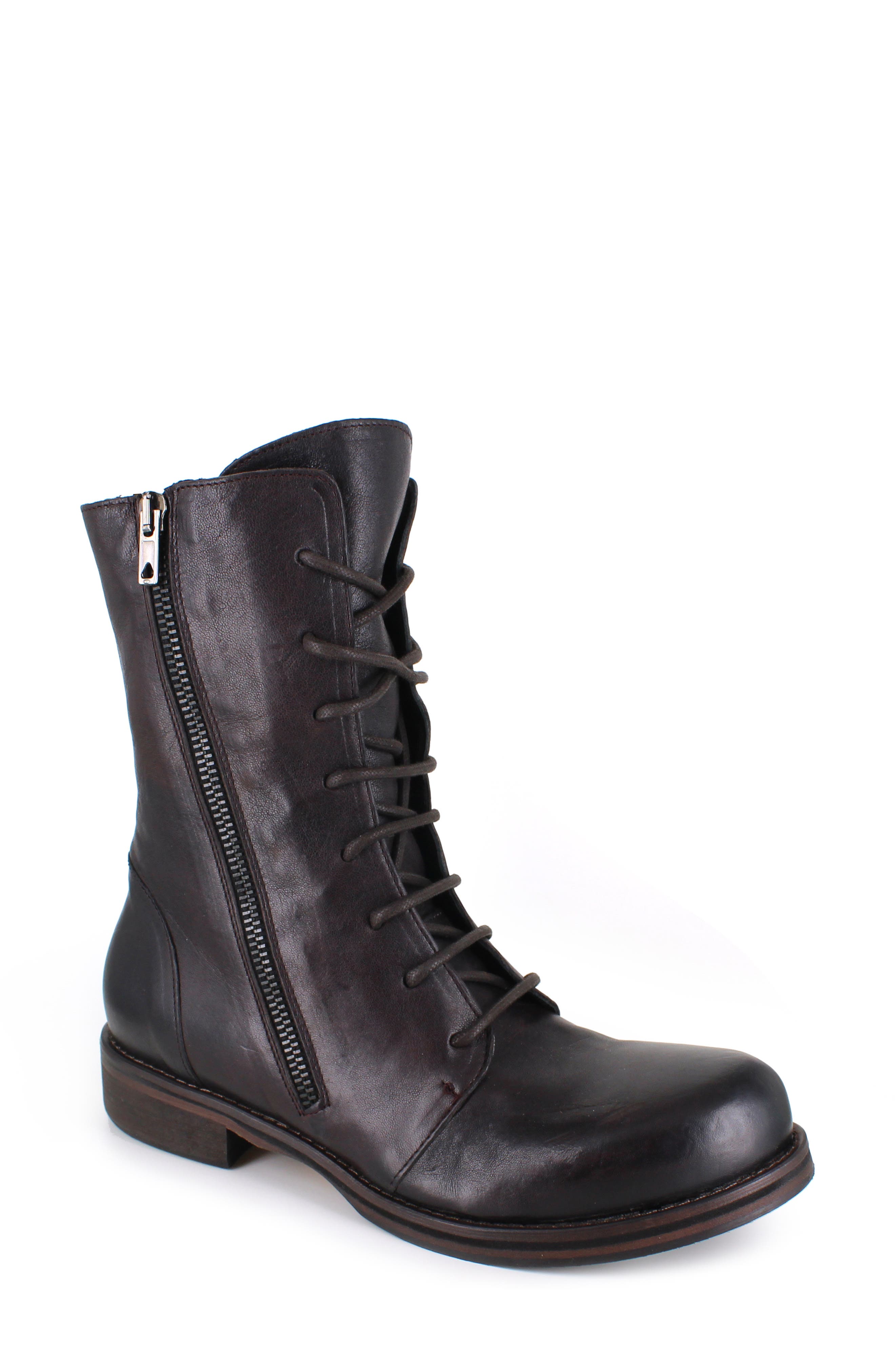 ZIGI Zander Bootie, Main, color, Brown Leather