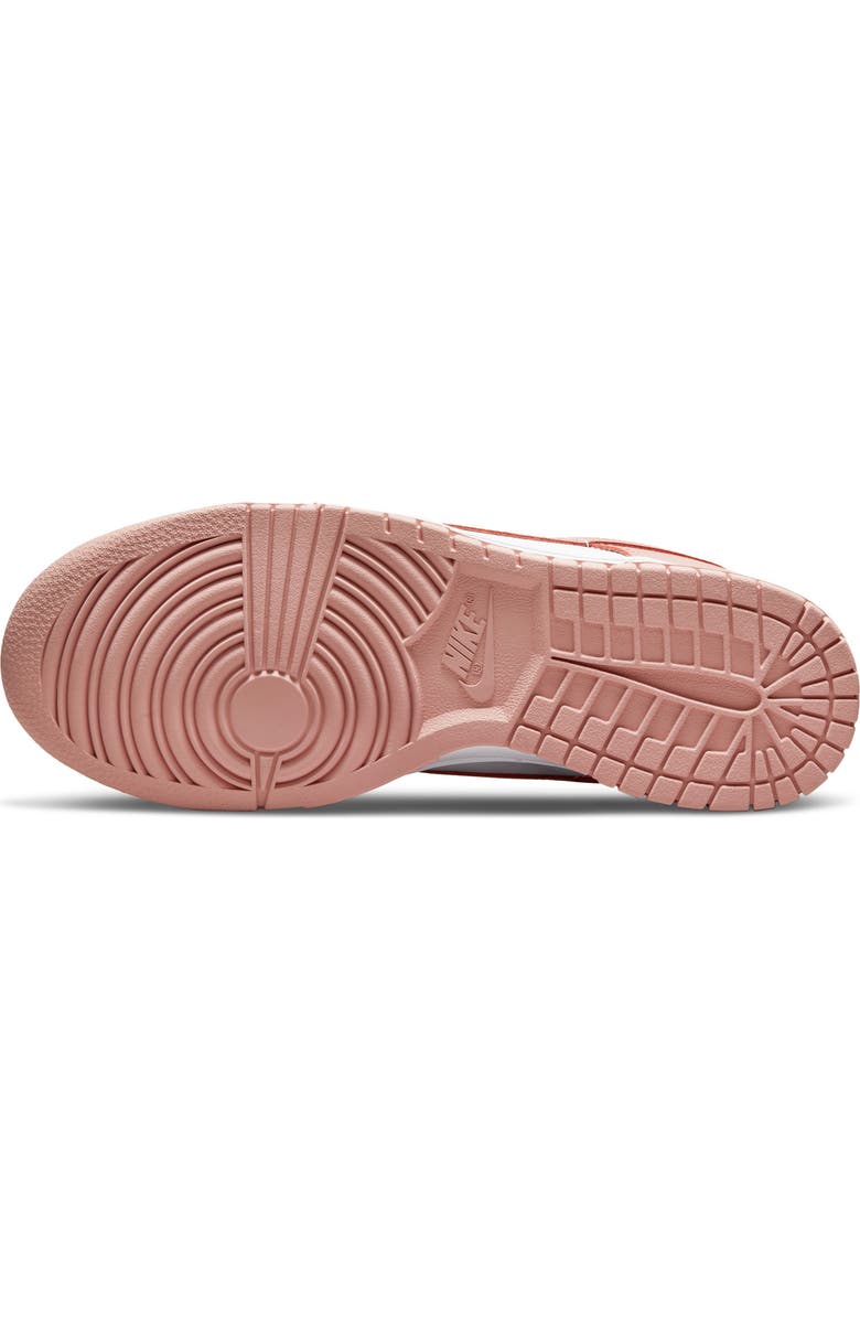 Nike Dunk Low Basketball Sneaker, Alternate, color, White/ Rose Whisper