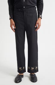 Bode Pointer Side Buckle Cotton Trousers