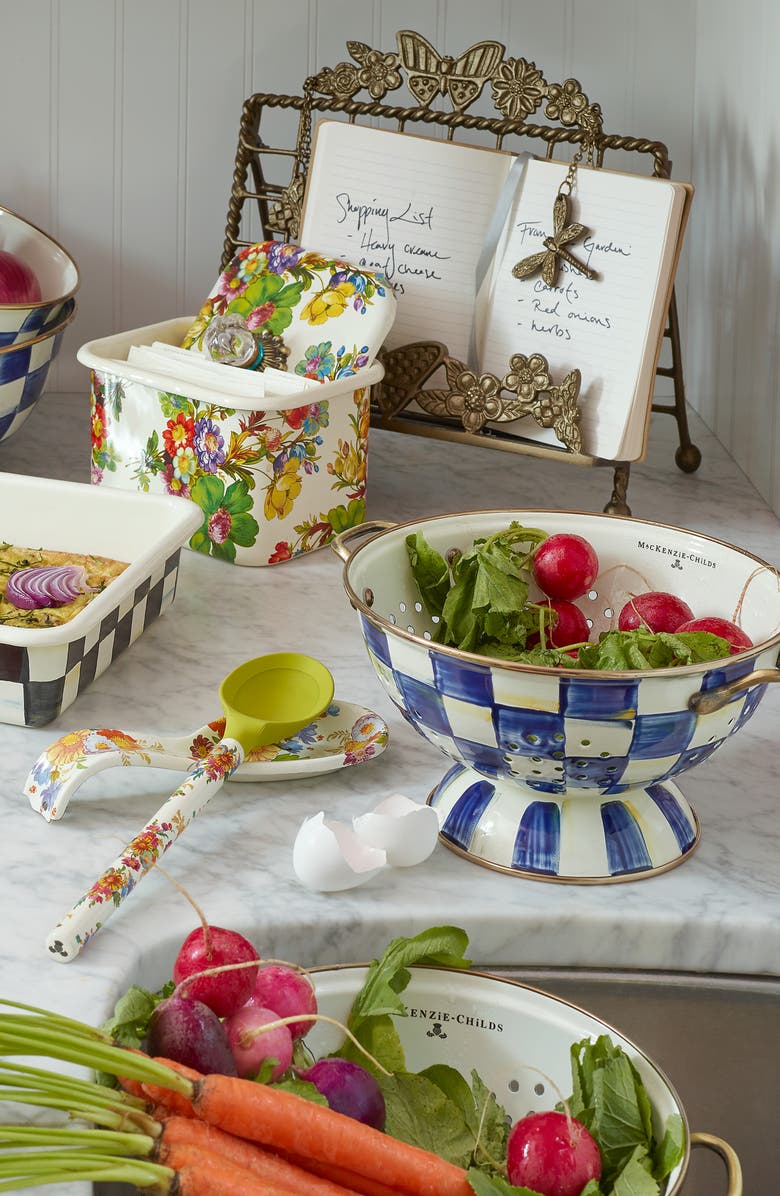 MACKENZIE CHILDS Royal Check Large Colander, Alternate, color, 