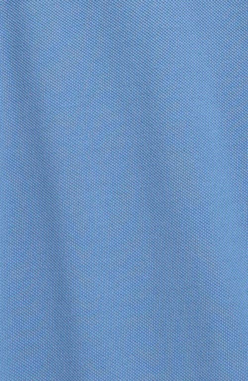 Moncler Kids' Tipped Cotton Piqué Polo In Blue