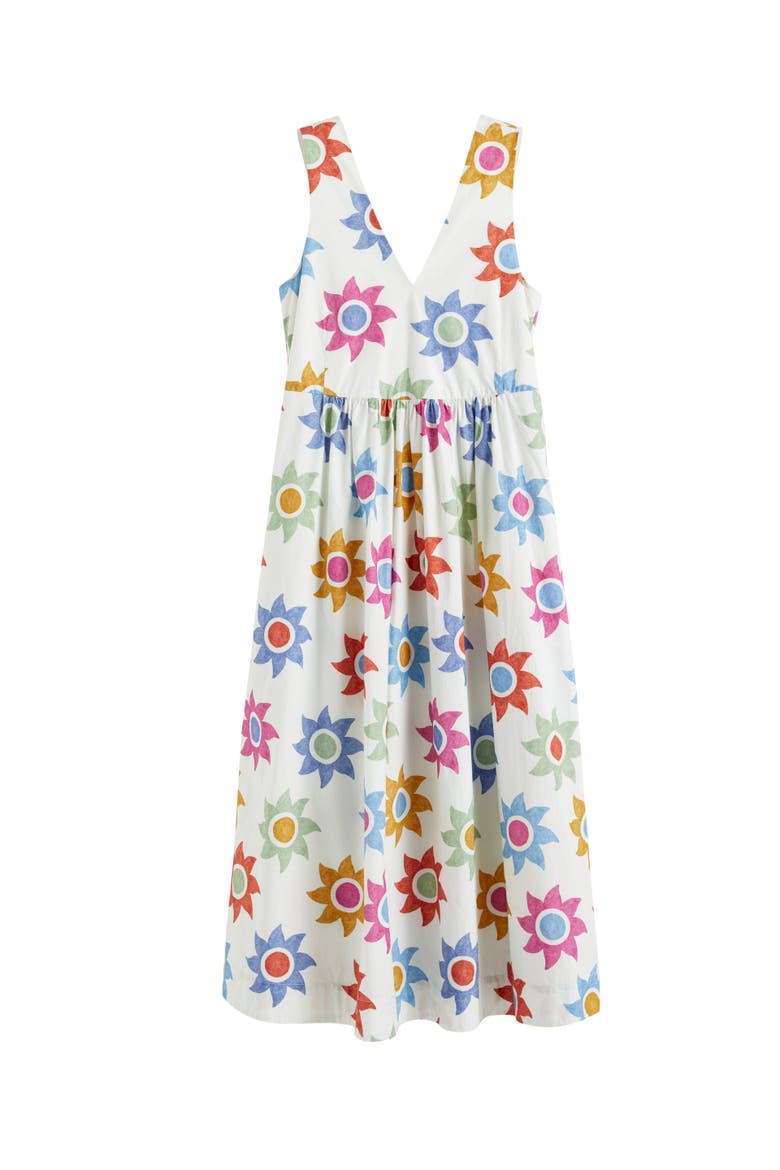 Cotton Sol Summer Dress, Alternate, color, Cream