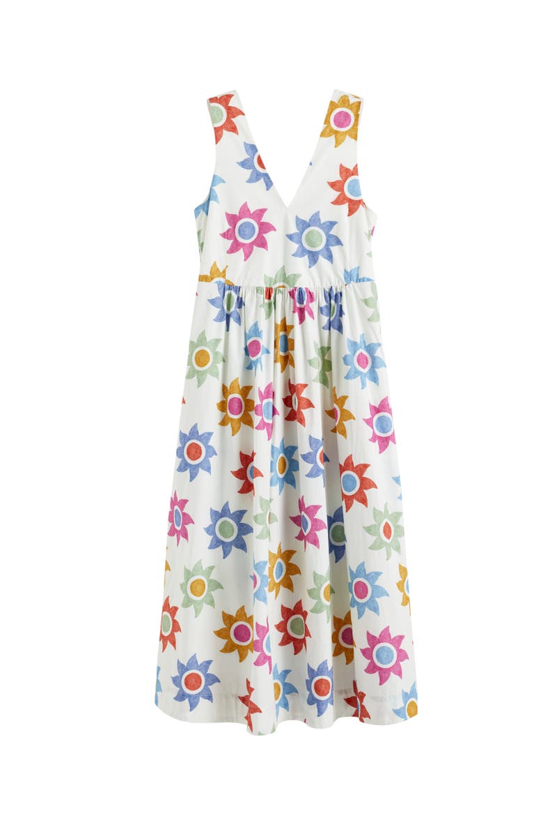 Chinti & Parker Cotton Sol Summer Dress, Alternate, color, Cream