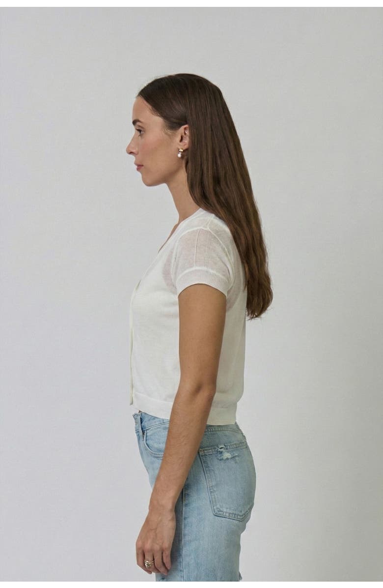 Central Park West Serena Sheer Cardi With Cami, Alternate, color, White