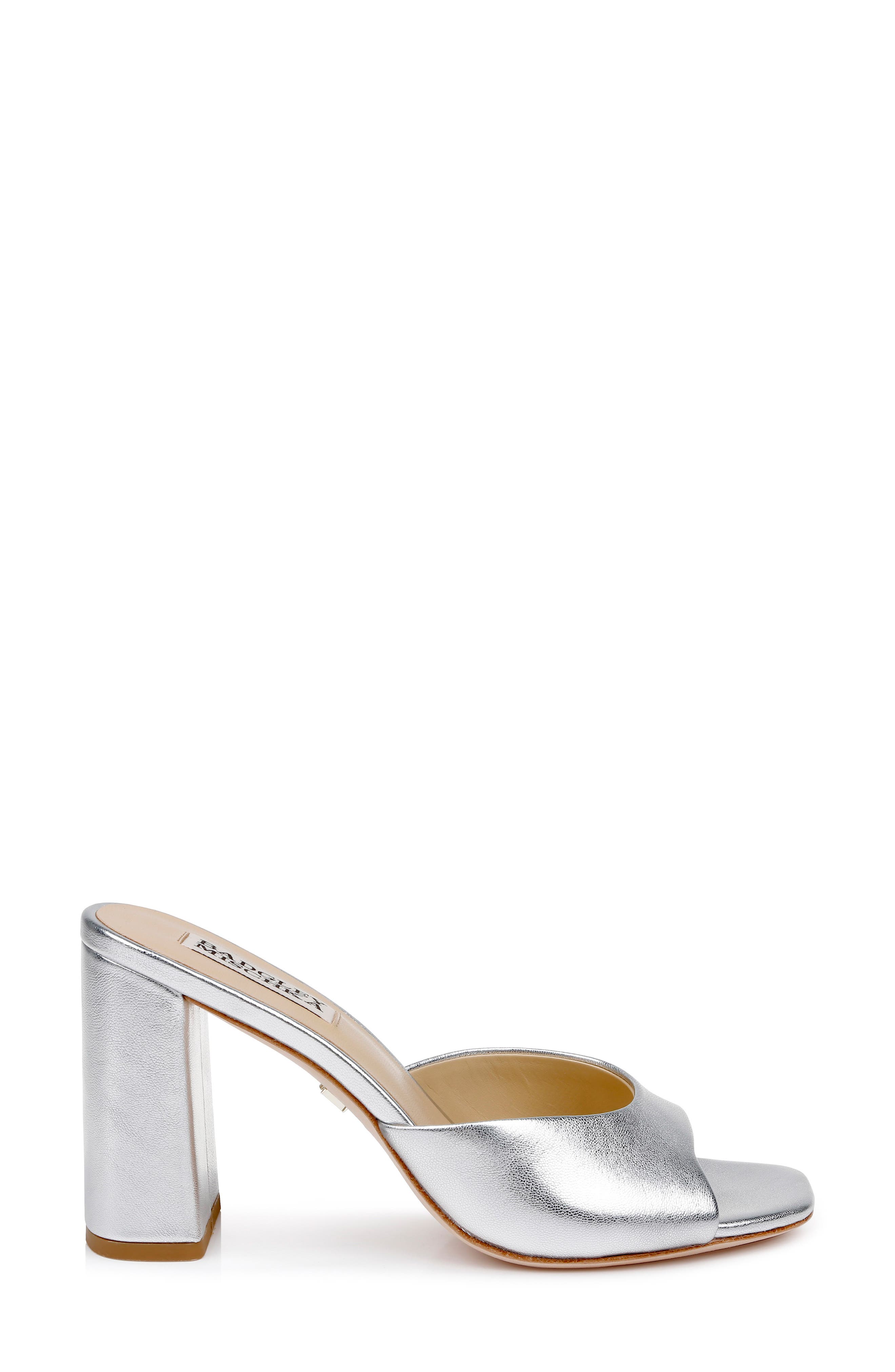 Badgley Mischka Collection Cadence Slide Sandal, Alternate, color, Silver
