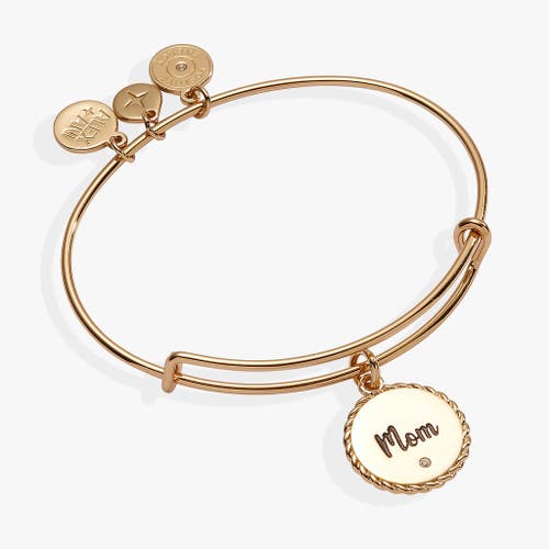 Alex And Ani Mom Charm Bangle Bracelet In Gold