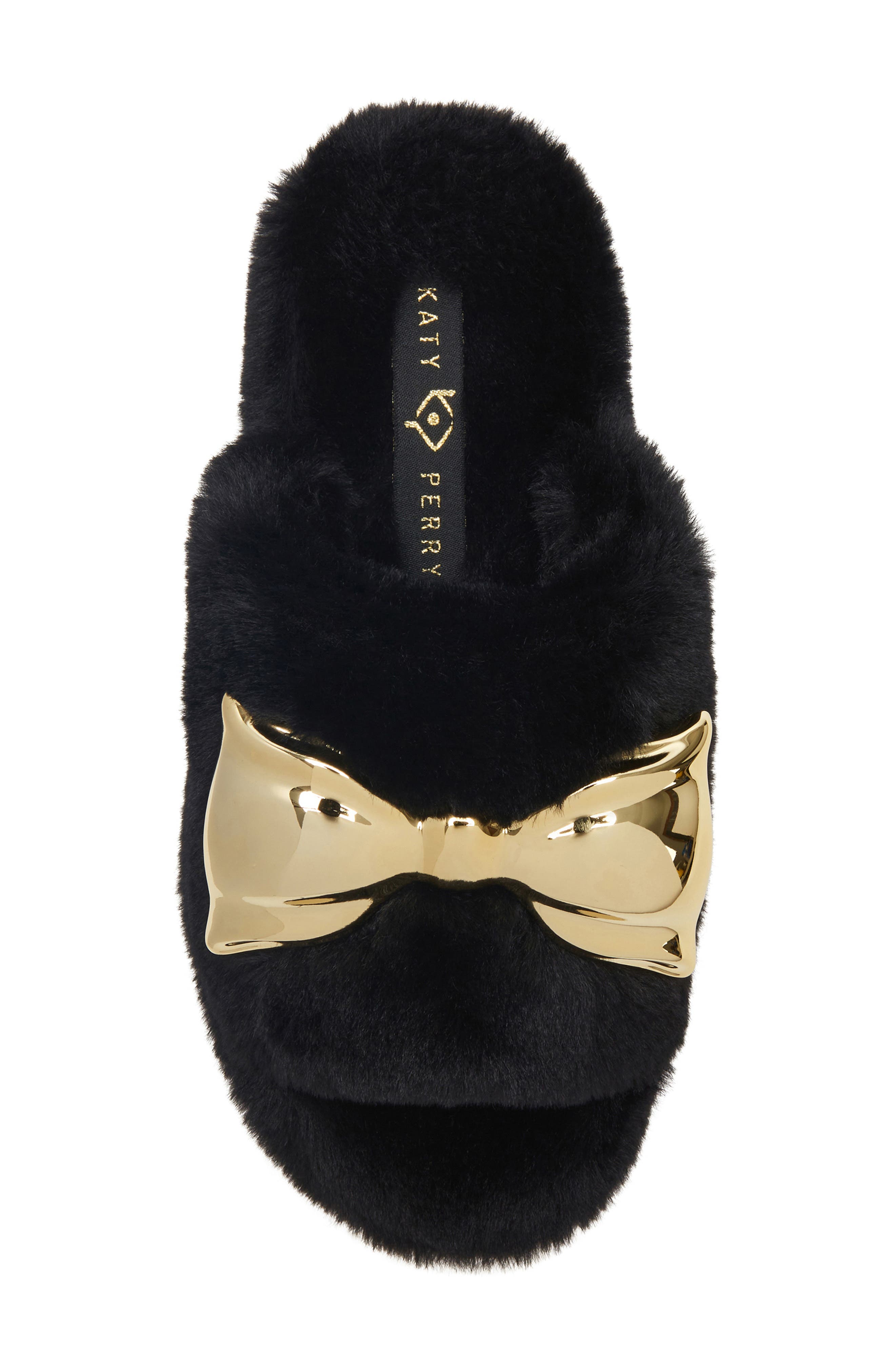 Katy Perry The Fuzzy Metallic Bow Slide, Alternate, color, 