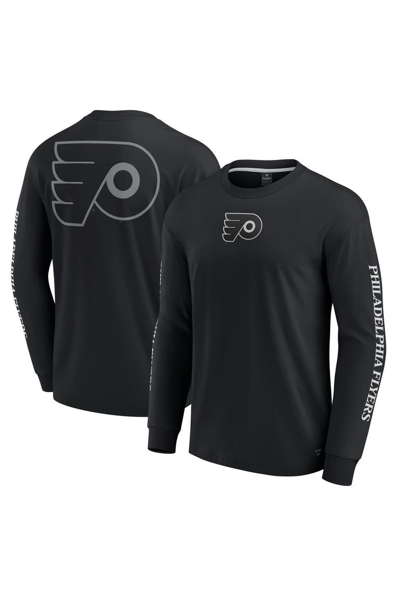 Men's Fanatics Black Philadelphia Flyers Elements Strive Long Sleeve T-Shirt, Main, color, Black