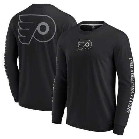 Men's Fanatics Black Philadelphia Flyers Elements Strive Long Sleeve T-Shirt