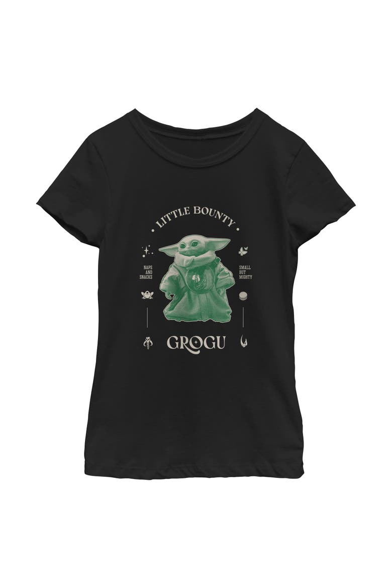 Girl's Star Wars The Mandalorian and Grogu Little Bounty Small But Mighty  Graphic T-Shirt, Main, color, Black