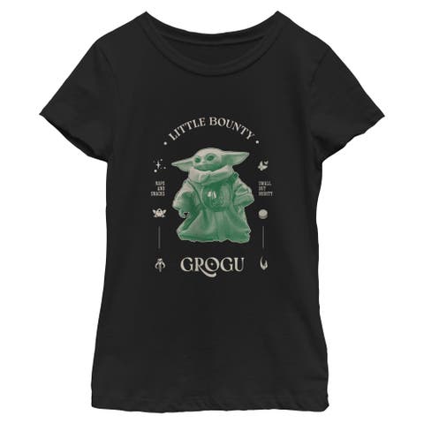 Girl's Star Wars The Mandalorian and Grogu Little Bounty Small But Mighty  Graphic T-Shirt