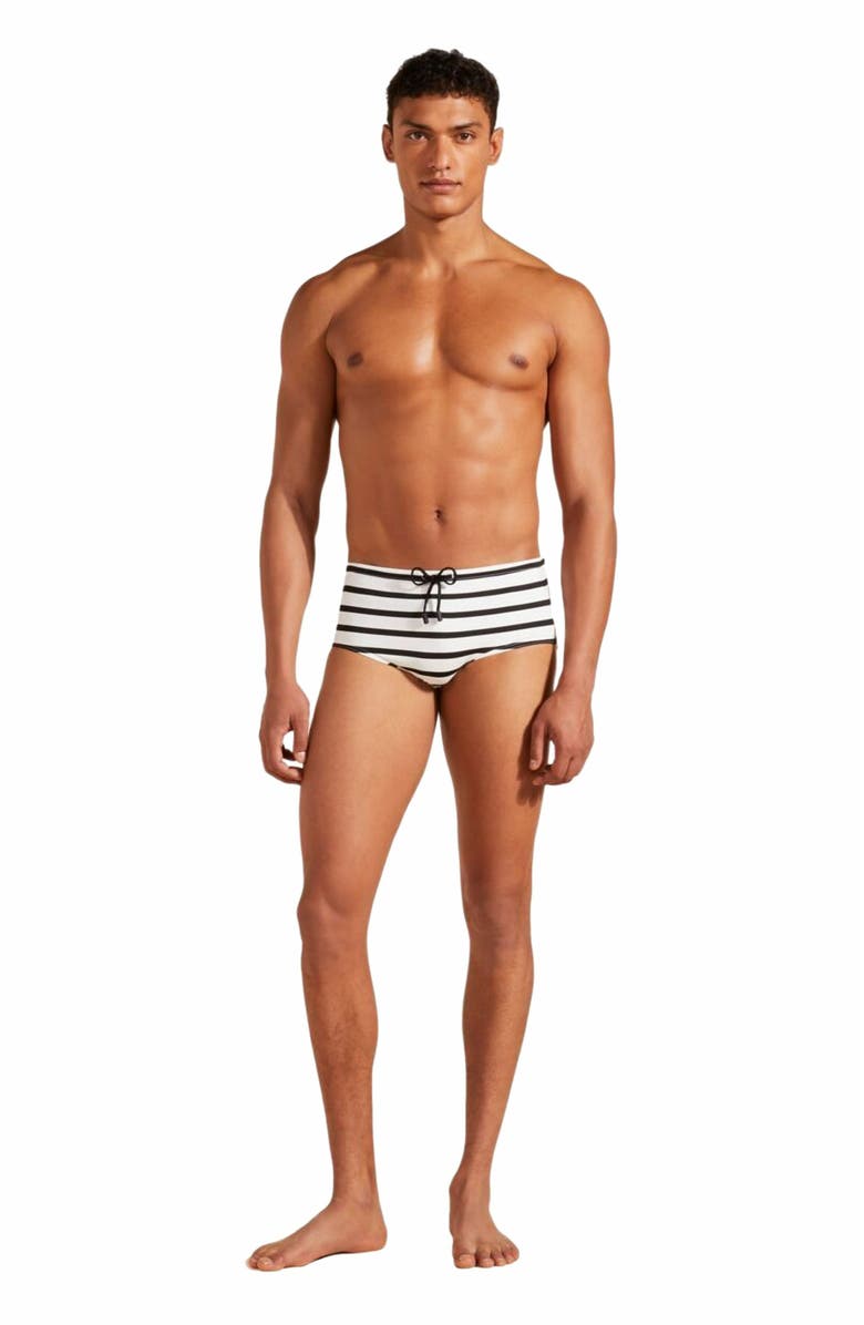 Vilebrequin Men's Rayures Jersey Swim Brief, Main, color, 
