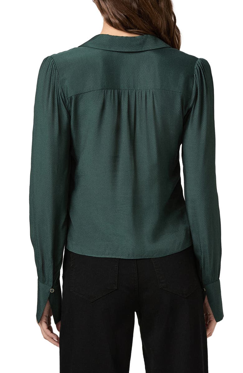 PAIGE Camu Long Sleeve Blouse, Alternate, color, Deep Emerald