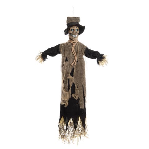Hanging Scarecrow Halloween Figurine 43"