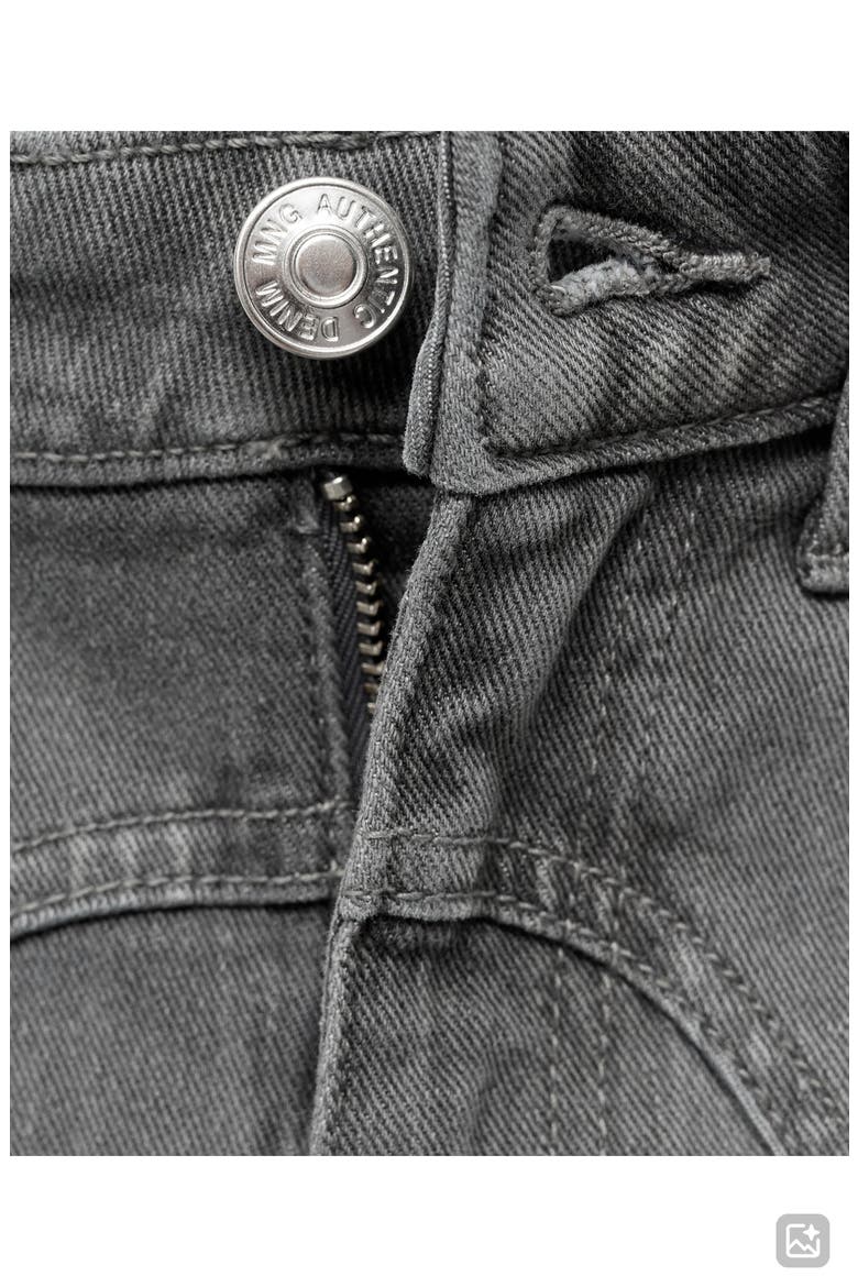 Low Rise Stud Flare Jeans, Alternate, color, DENIM GREY