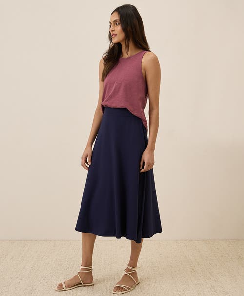 PACT PACT ORGANIC COTTON FIT & FLARE MIDI SKIRT