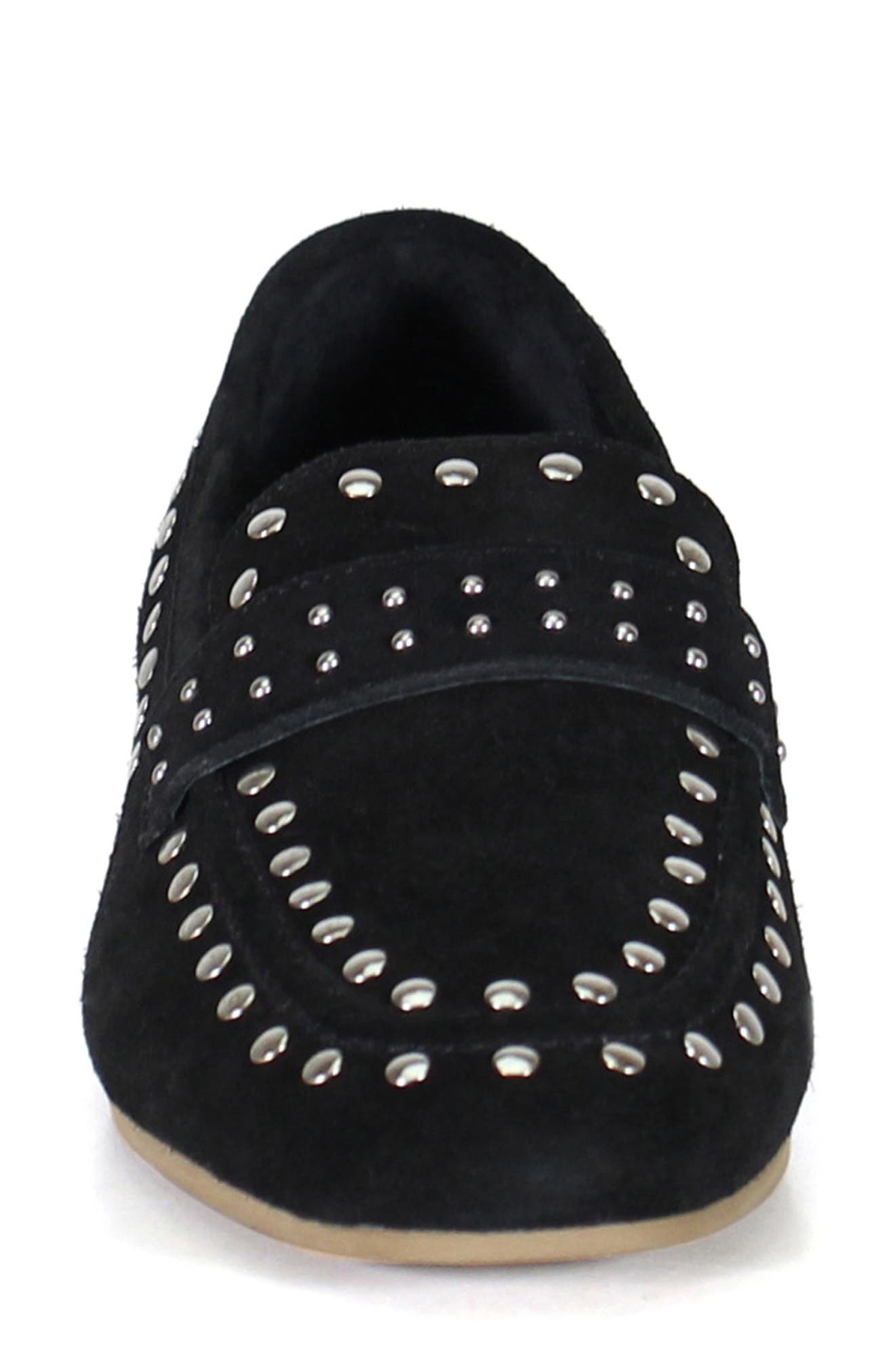 Diba True Canyon Studded Loafer, Alternate, color, Black