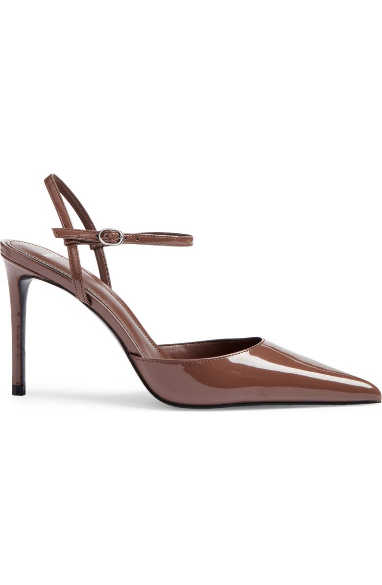 MANGO Glitty Ankle Strap Pump, Alternate, color, Light/ Pastel Brown