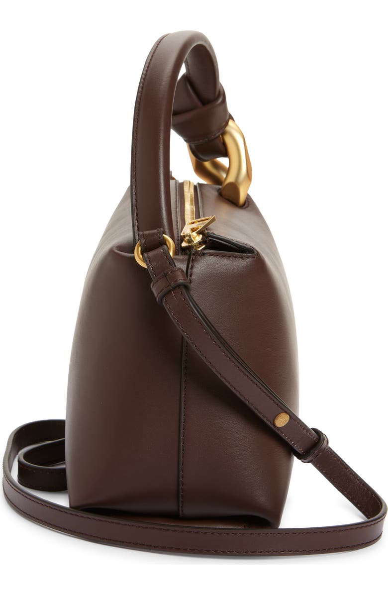 JW Anderson Small JWA Corner Leather Top Handle Bag, Alternate, color, Deep Walnut 631