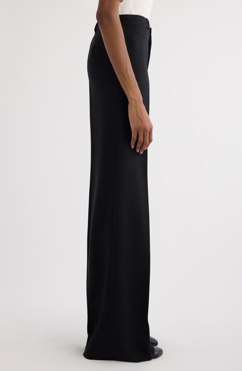 Chloé Virgin Wool Crêpe Flare Leg Trousers, Alternate, color, 