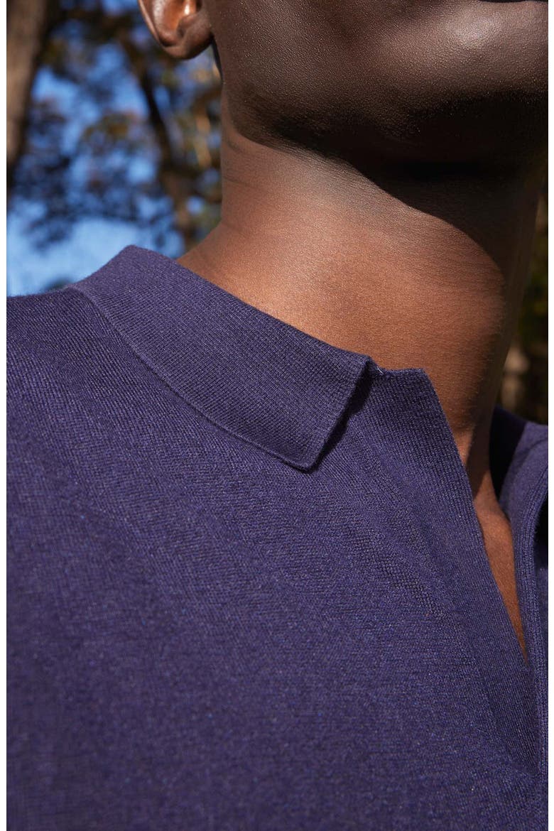 Elliot Featherlight Short Sleeve Polo Shirt, Alternate, color, Navy