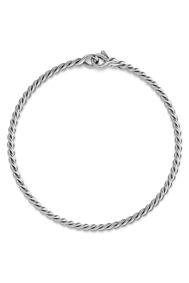 Men's Sculpted Cable Chain Bracelet, Alternate, color, SILVER