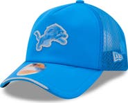 New Era Men's New Era Blue Detroit Lions 2026 Sideline Apex 9FORTY Adjustable Trucker Hat