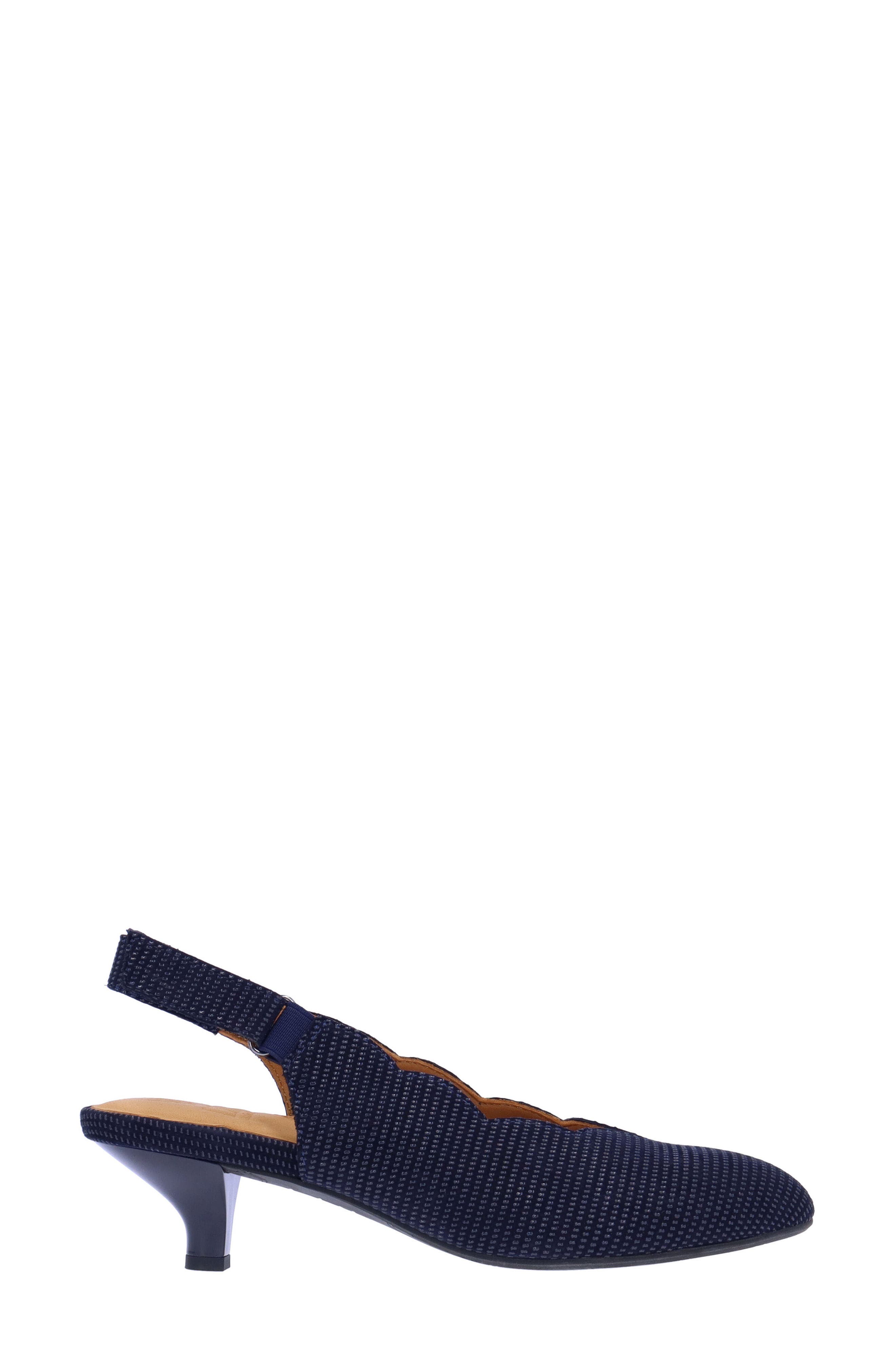 L'Amour des Pieds Hulda Slingback Kitten Heel Pump, Alternate, color, Navy