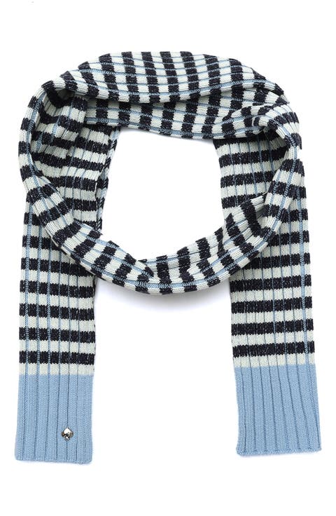stripe rib scarf