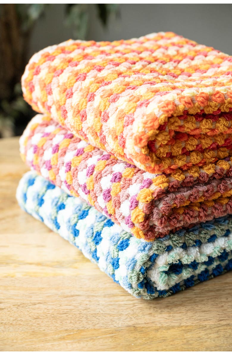 Olive and Loom Marseille Cotton Hand Towel, Alternate, color, Blue