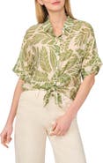 Halogen® Tie Front Sleeve Top