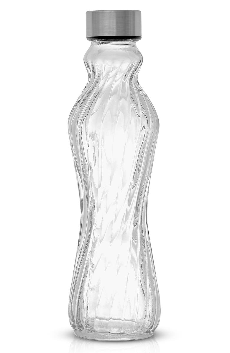 JoyJolt Spring Fluted Glass Bottles - Set of 6, Alternate, color, 