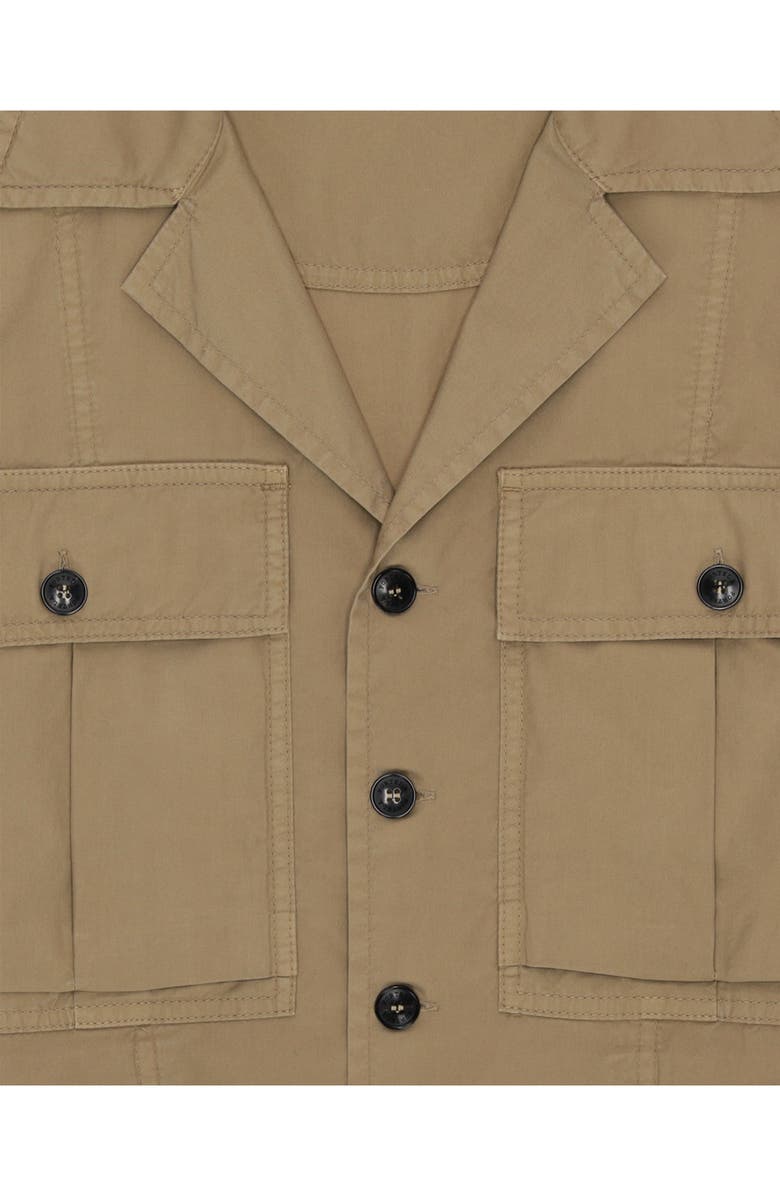 Fortela Solomon Twill Cotton Overshirt, Alternate, color, Beige