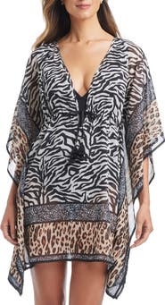 BLEU by Rod Beattie Chiffon Cover-Up Caftan