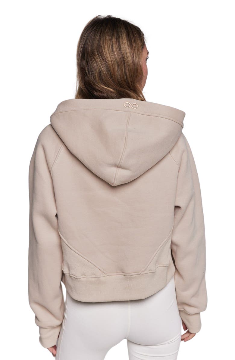 Rebody Active Effortless Fleece Half Zip Hoodie, Alternate, color, Sand