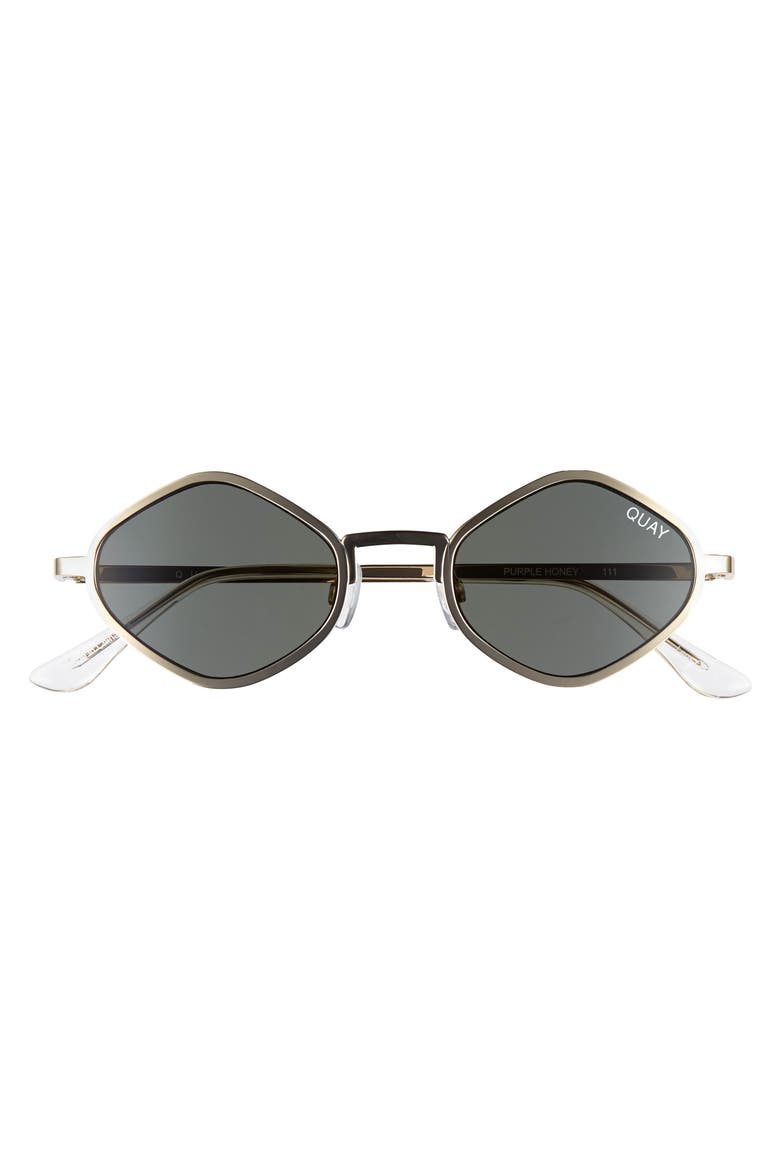 Australia Purple Honey 48mm Geo Sunglasses, Alternate, color, GOLD/ GREEN