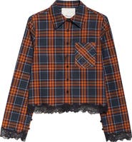 3.1 Phillip Lim Lace Hem Crop Shirt