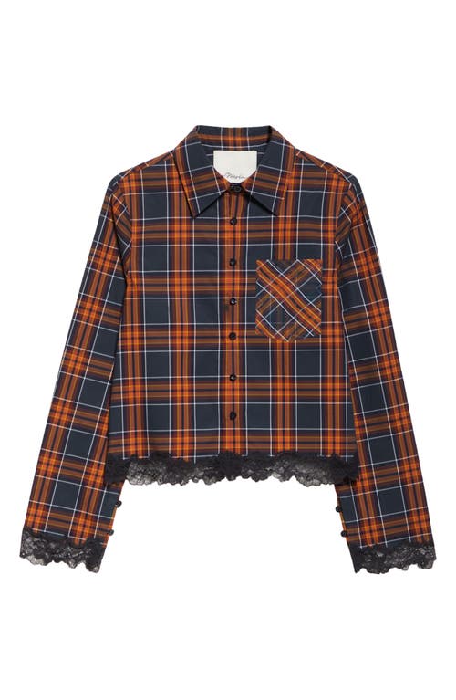 3.1 Phillip Lim Plaid Mix Cropped Shirt In Brown