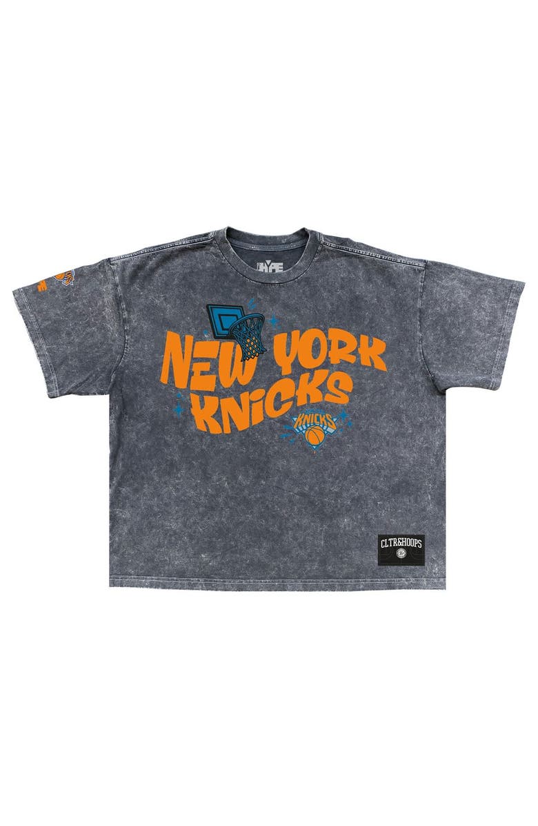 Two Hype Men's  Black New York Knicks Culture Clash Collection Premium T-Shirt, Alternate, color, Black