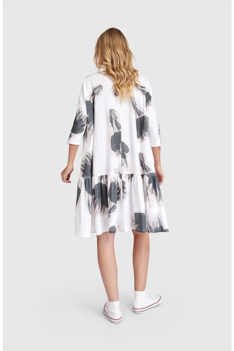 Feather Flounce Mini Dress, Alternate, color, Cloud