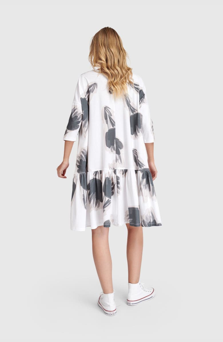 Alembika Feather Flounce Mini Dress, Alternate, color, Cloud