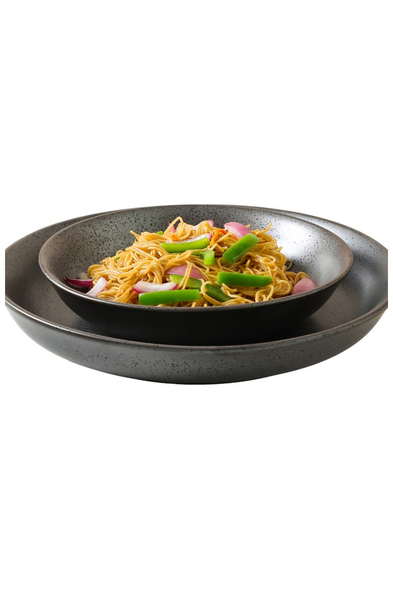 Valencia Porcelain 3-Piece Serving Bowl Set, Alternate, color, Metallic Grey